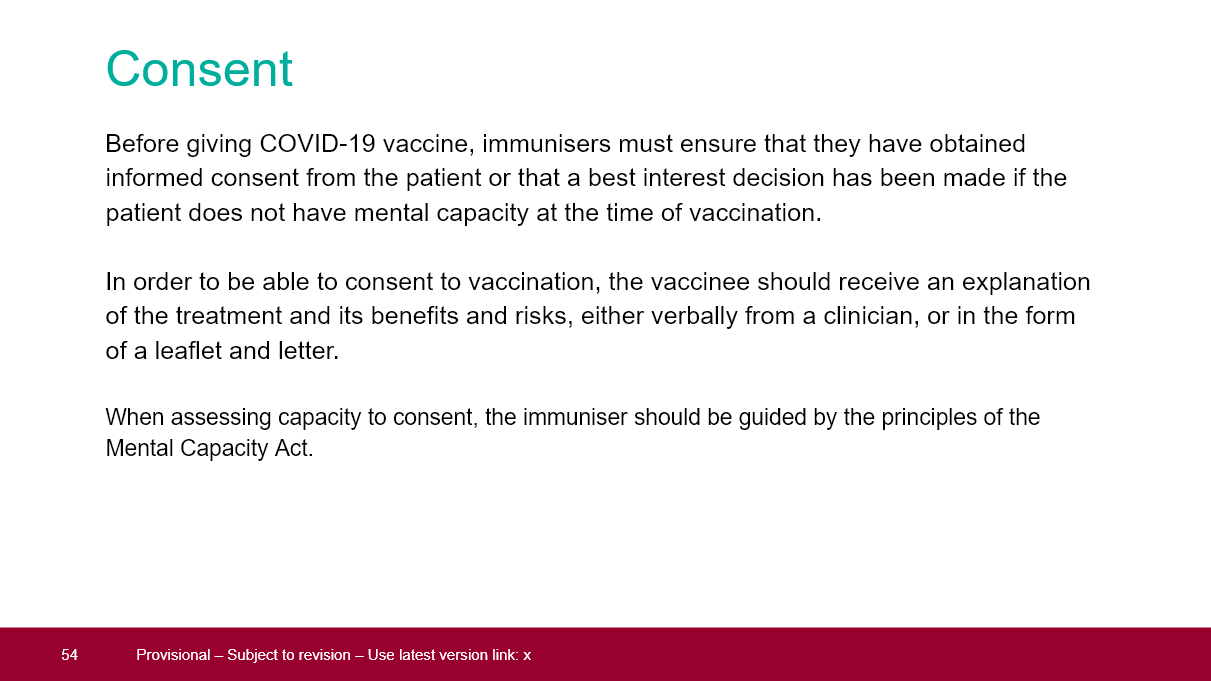 COVID Core training slideset